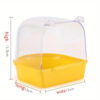 Crystal Clear Hanging Bird Bath Cube – Cage-Friendly Design - Image 4